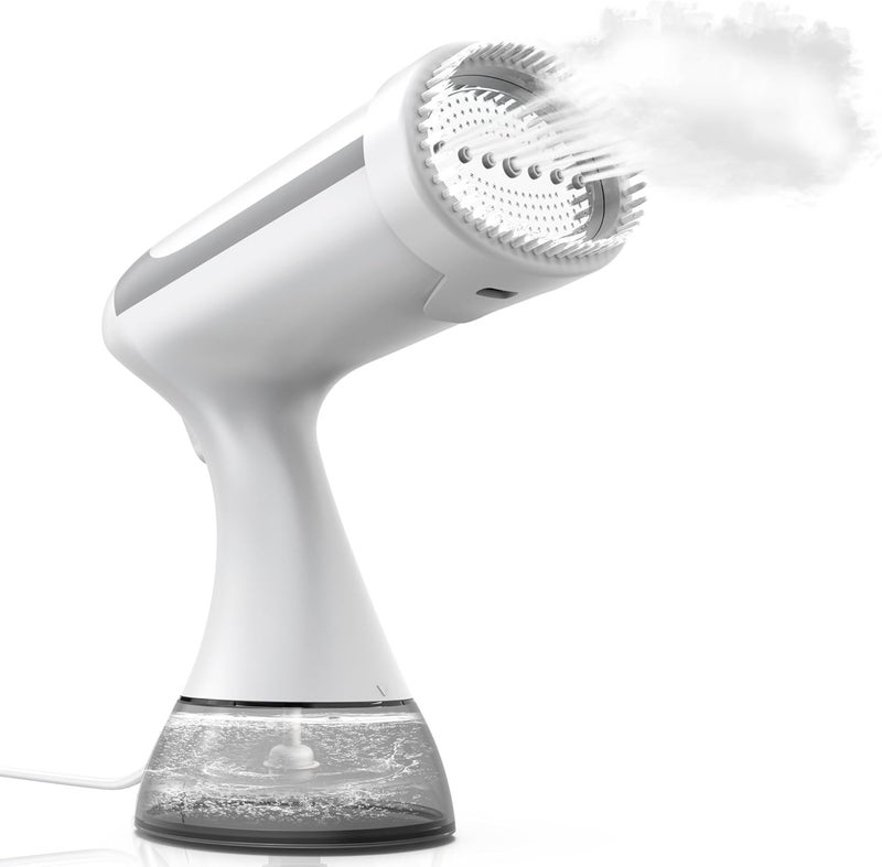 ZOOY Steamer for Clothes 1500W, Clothes Steamer for Home, Office, Travel, Portable Handheld Garment Steamer Upgraded 300ML Large Capacity Water Tank, Wrinkle Remover(White) - Image 1